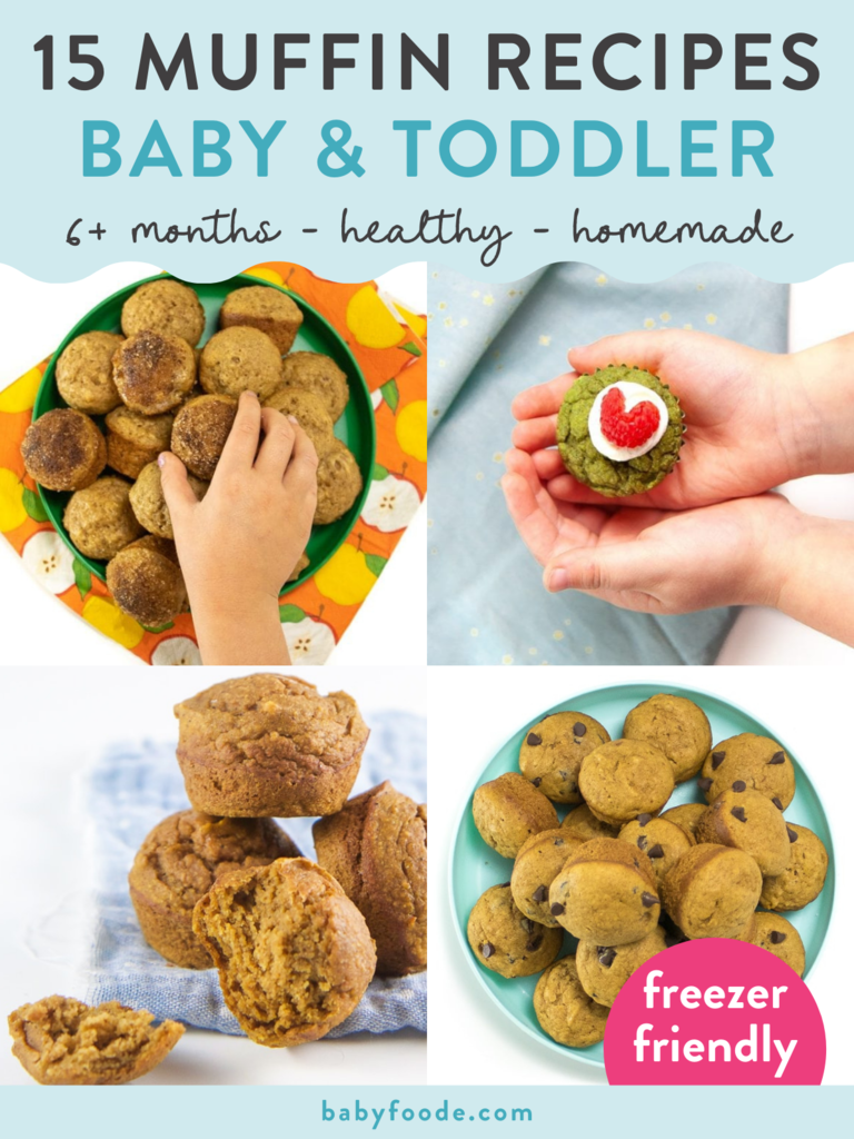 邮政图形 - 婴儿和幼儿的15个松饼食谱，6个月以上 - bob电竞网页健康 - 自制。图像是松饼的，握着它们的小孩手。