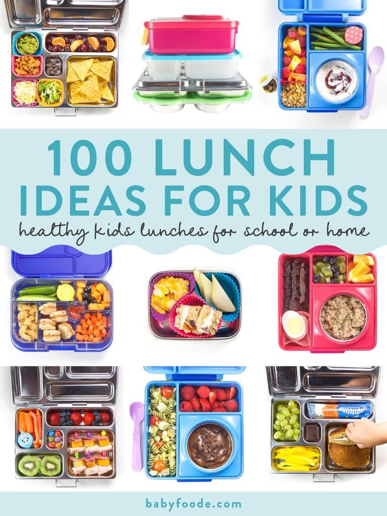 邮政图形 - 儿童100个午餐想法，健康的孩子，学校和家庭午餐。