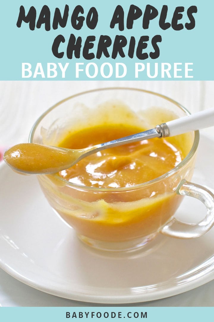 图形文章-Mango苹果机BebyFoodPurie图片显示小玻璃碗装满自制婴儿食品净化