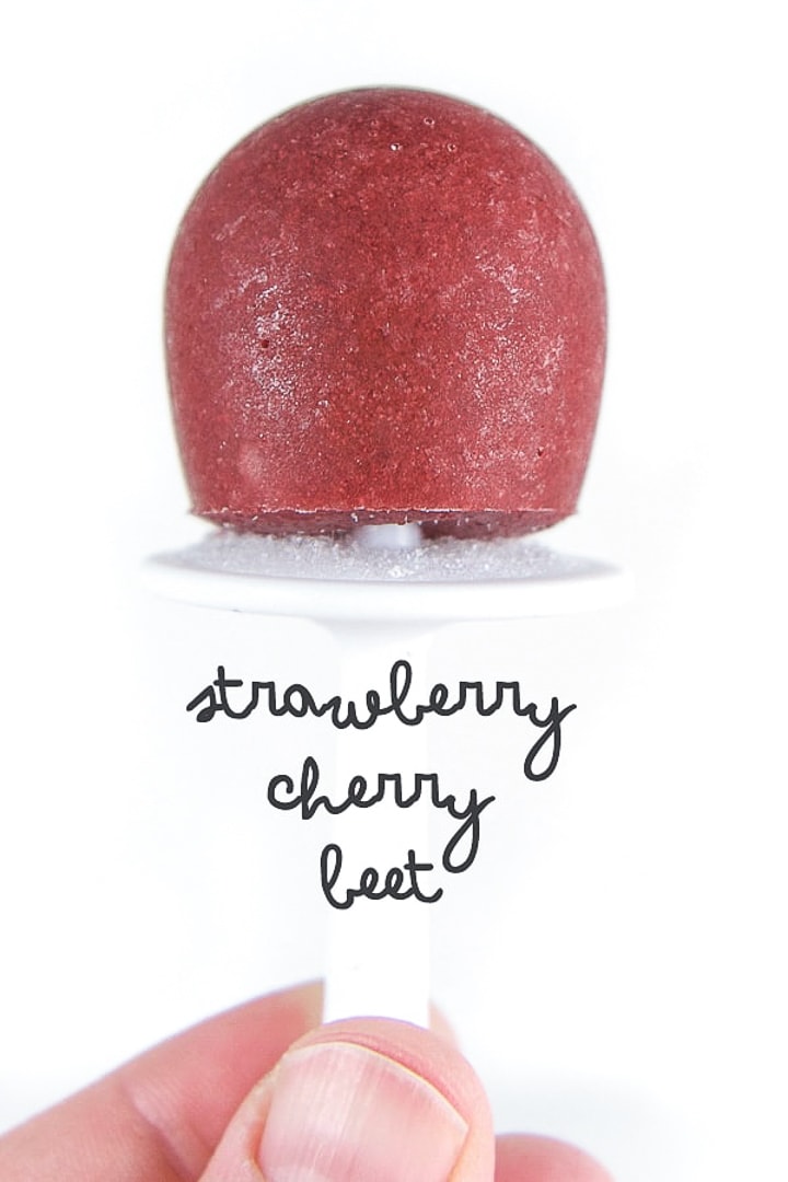 小型自制冰棒为婴儿和小朋友-草莓、樱桃甜菜