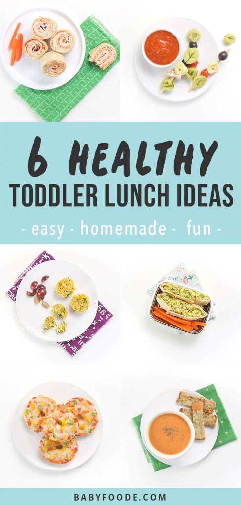 图形文章-文本读取6健康Toddler午餐思想-简单自制-趣味图像网格白后台
