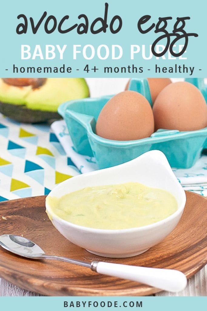 图形后文本读avocado鸡蛋纯净自制4+2个月健康图片显示小白碗装满奶蛋和avocado纯净碗坐木板上 碗后有鸡蛋和avocado