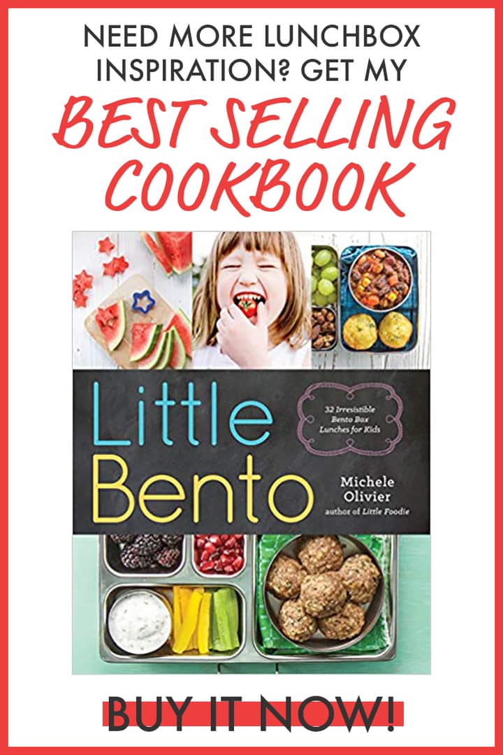最畅销食谱的图形-Little Bento。图片封面和文字的图片。