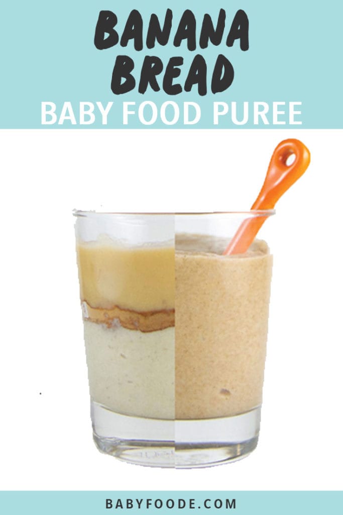 Post-Banana面包Puree-Clear杯-一端为Beable净化物成分,二端为纯化物本身加橙汤匙
