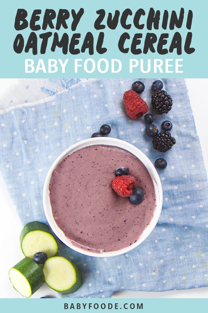 图形文章-Berry ZucchiniOatmeal小婴儿食品PureeBob电竞竞猜图片为Bowl紫色婴儿早餐麦片环绕