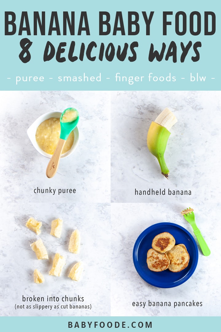 图片发布-香蕉婴儿食品-8种美味方式-纯净-打碎-指料-Beable断奶带网格向Bea