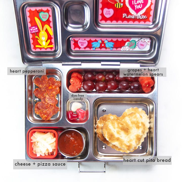 bob平台学校午餐盒健康diy心比萨 可打和所有食品标签