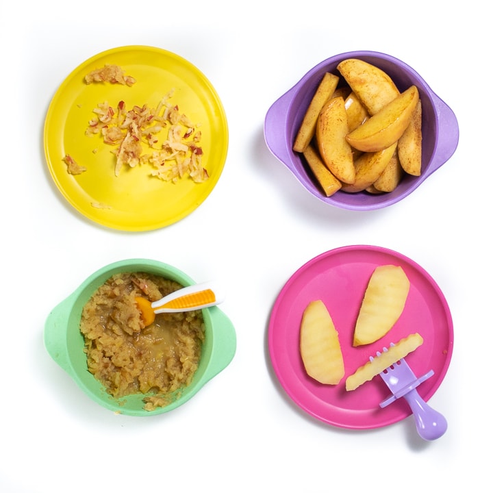 四色碗盘四大方法向婴儿服务苹果