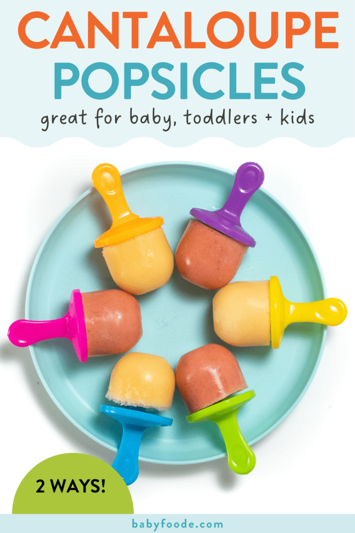 图形文章-cantaloupe爆片对婴儿、学童和孩子们都大有裨益图片由带色冰棒子盘组成 并配有两种甘蓝冰棒