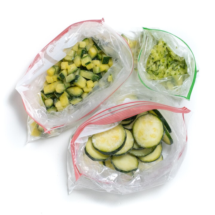 三大齐普洛克装满冷冻zucchini三种方式