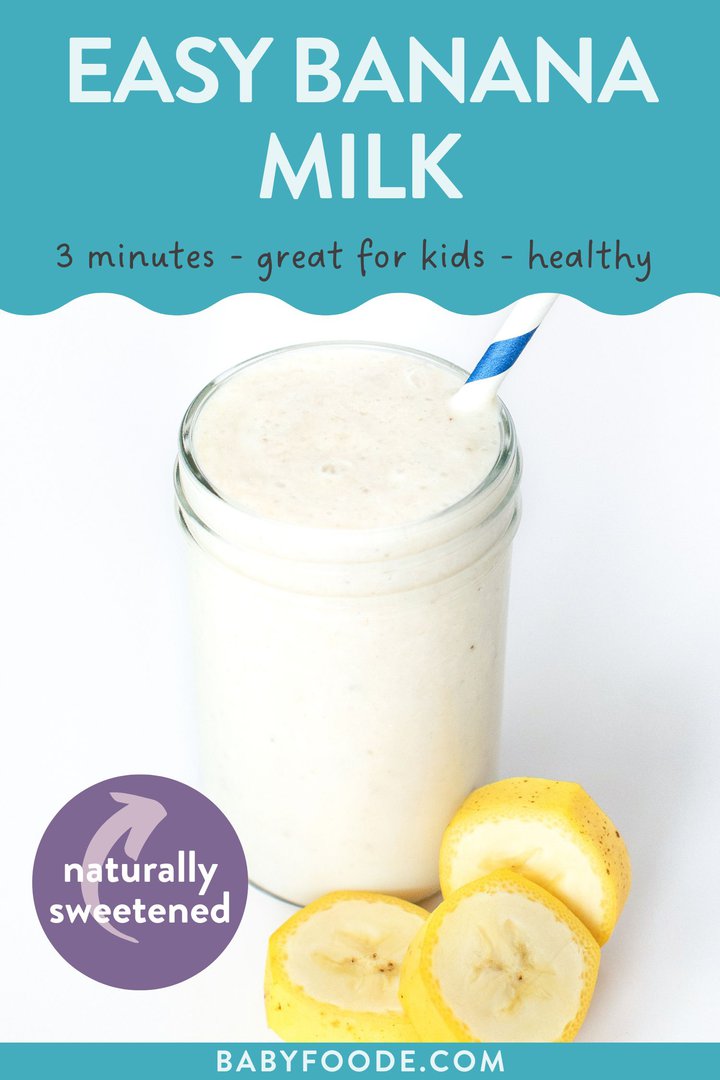 图片发布-易香蕉牛奶3分钟,对孩子们很好,健康自然调味图片显示清玻璃杯装满香蕉奶
