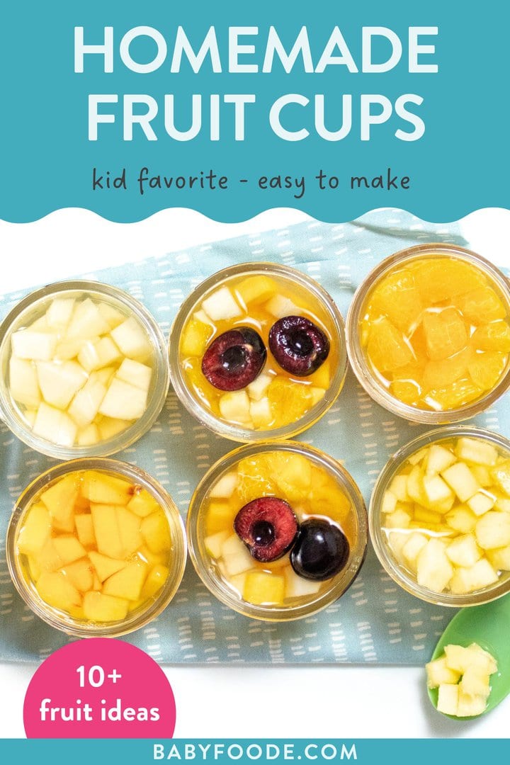 图片文章-自制果杯、小朋友最喜爱、易制作、10+果子思想小罐装满蓝餐巾上的果汁
