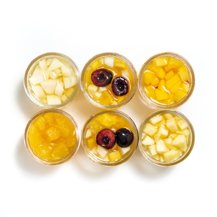 6小罐装不同种类水果